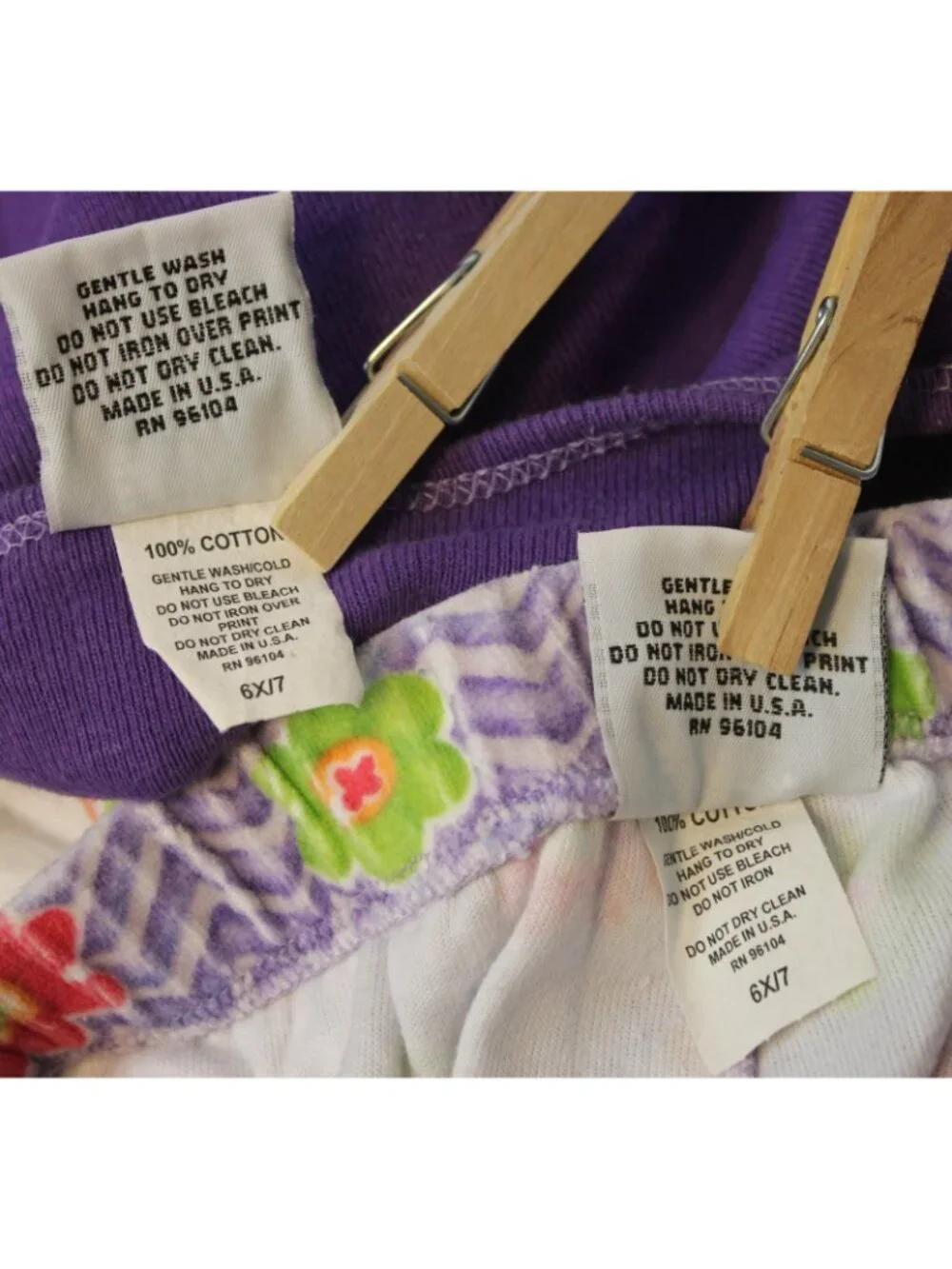 Mis Tee V-Us 2pc Outfit 6x/7 Purple Flower Y2K Hippie Boho Flower Velour Ruffle